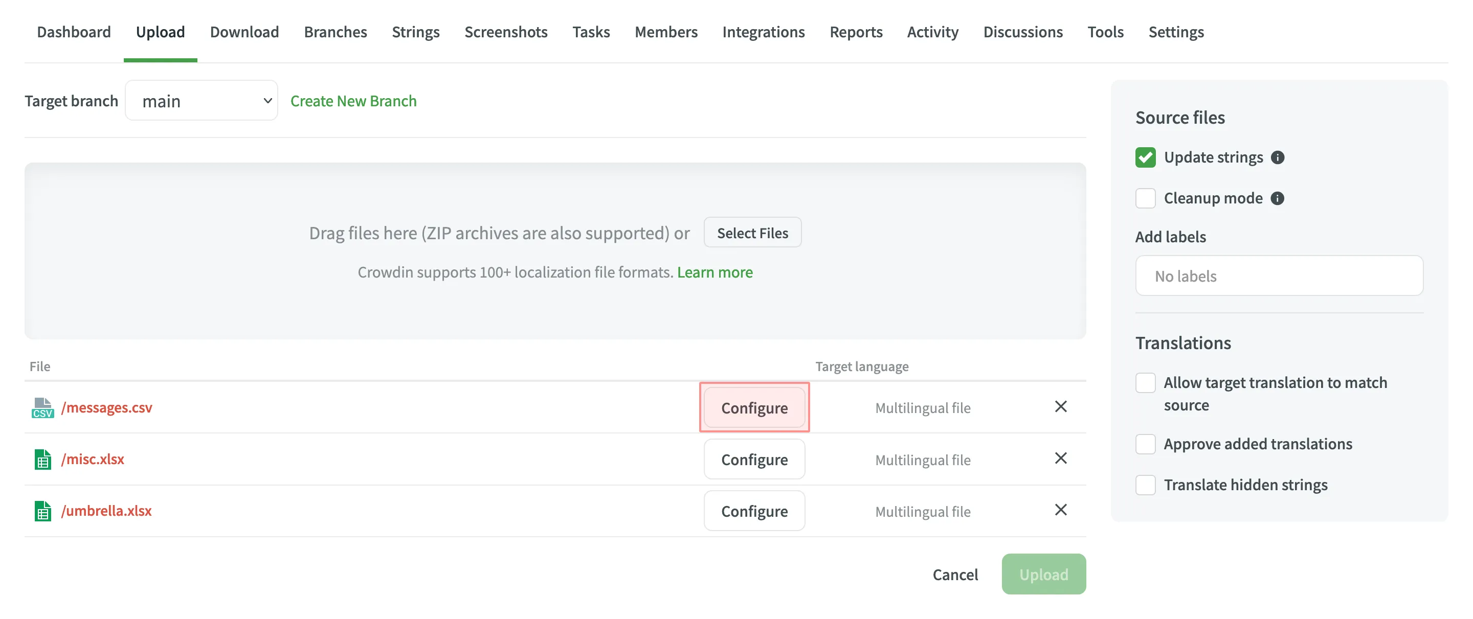 Configure File (String-based)