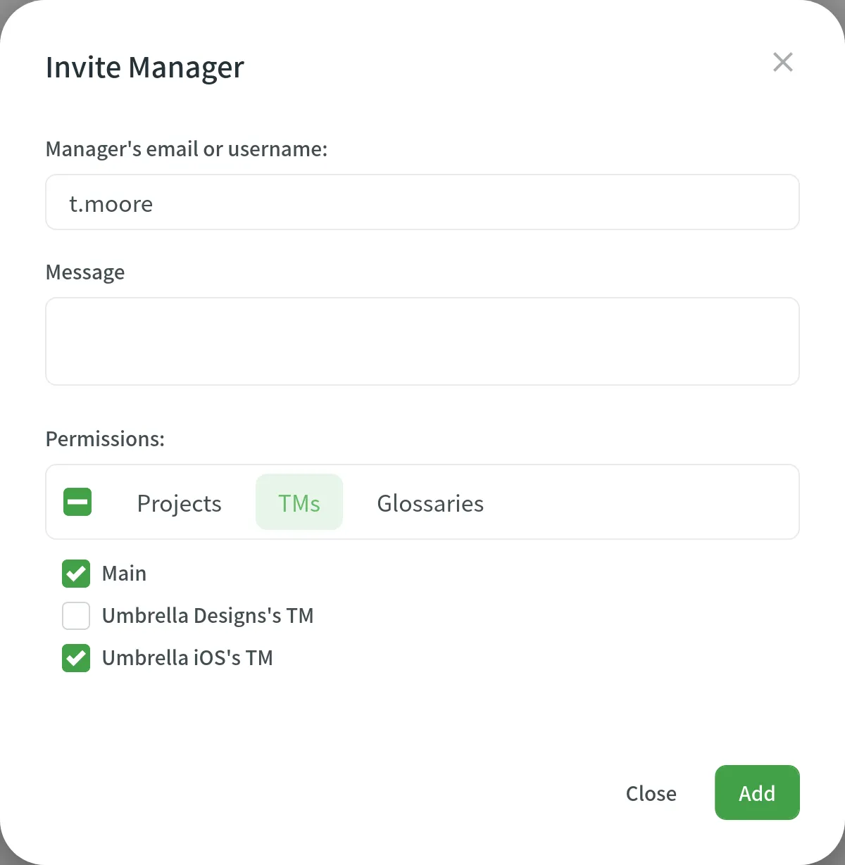 Invite manager