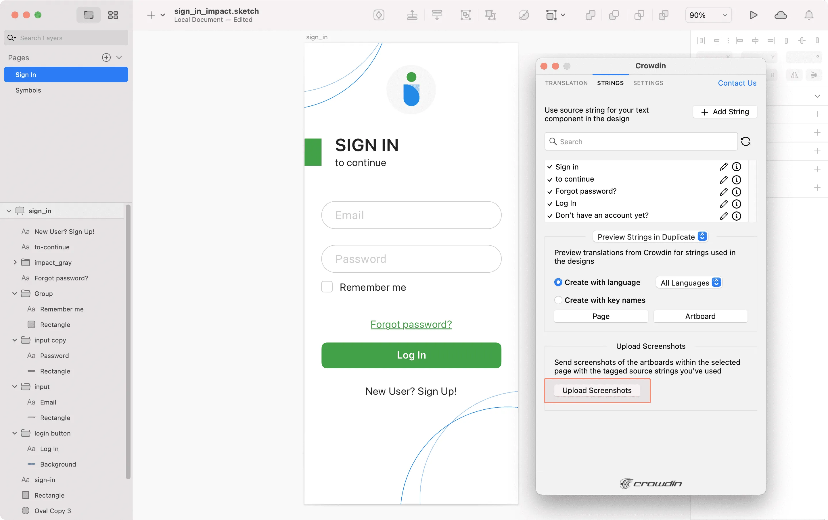 Sketch Plugin Uploading Tagged Screenshots to Crowdin